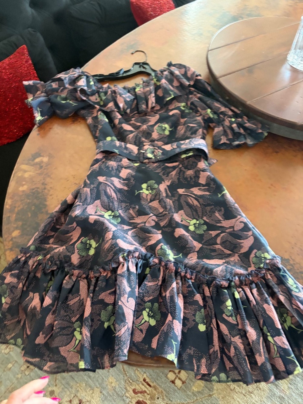 Ted baker Fall ruffle dress, off the shoulder. Brand new w tags.